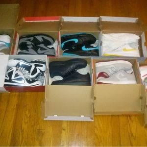 Numerous pairs of Nike Air Force ones sizes Mens from 9 to 10
